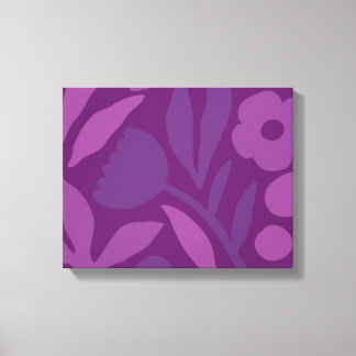 My Princess Loves Purple Happy Huge Flowers Canvas Print