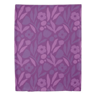 My Princess Loves Purple Happy Huge Flowers Duvet Cover