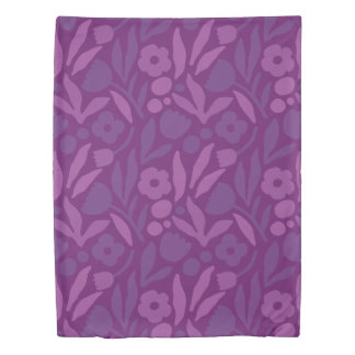 My Princess Loves Purple Happy Huge Flowers Duvet Cover