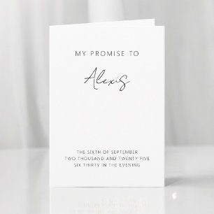 My Promise Her Vows Minimalist Elegant Modern Invitation