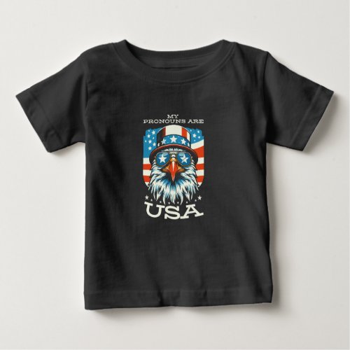 My pronouns are USA Baby Baby T_Shirt