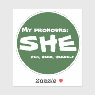 My Pronouns She Sticker