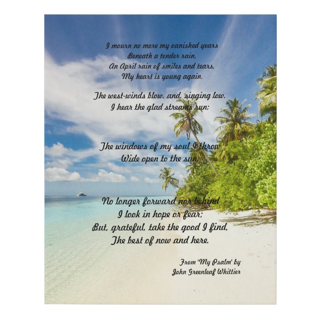 'My Psalm' Faux Wrapped Canvas Print (Front)