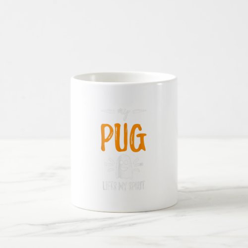 My Pug Lifts My Spirit Dog Mom Halloween Poft Coffee Mug