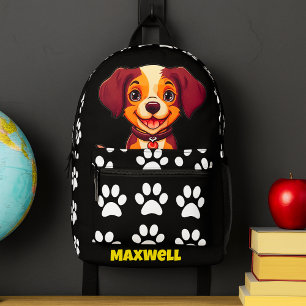 My Puppy Goes to School Printed Backpack
