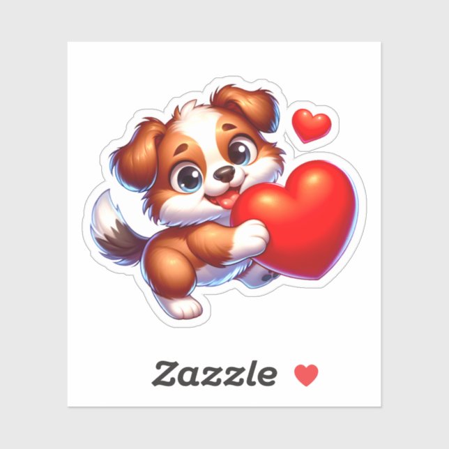 My puppy valentine sticker (Sheet)