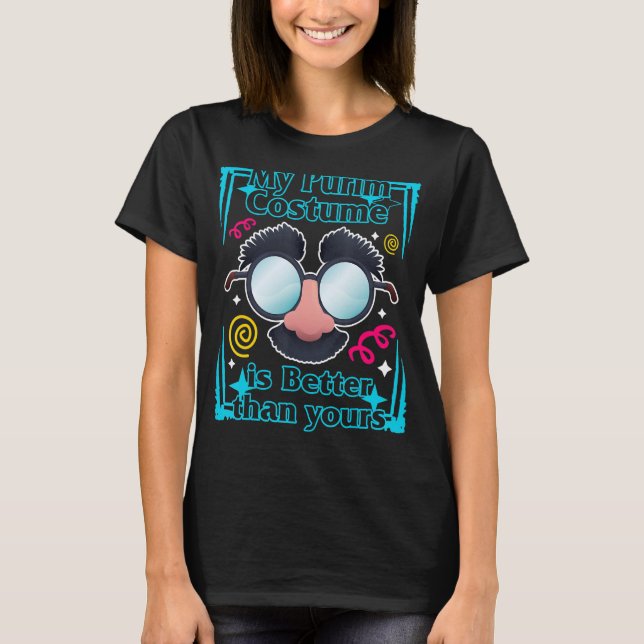 My Purim Costume Is Better Than Yours Hebrew Jewis T-Shirt (Front)