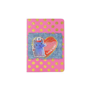 My Purple Vanda Cat Pet by AliceCCI Passport Holde Holder