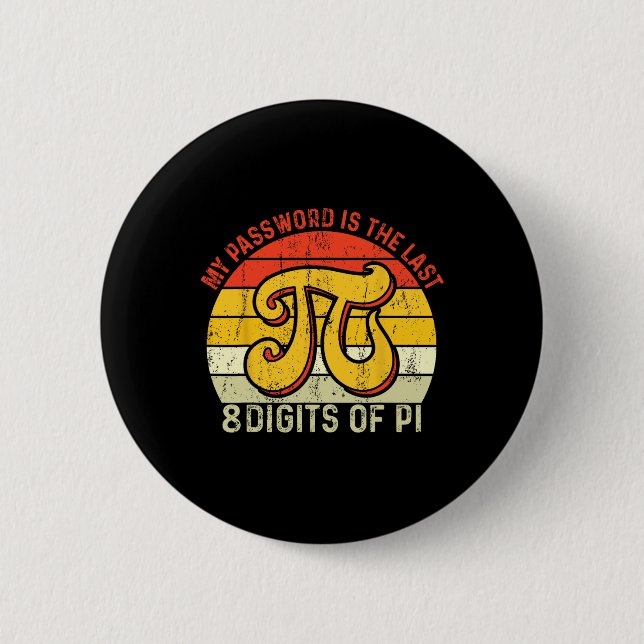 My Pword Is The Last 8 Digits Of Pi  Button (Front)