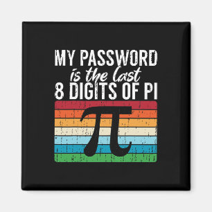 My Pword Is The Last 8 Digits Of Pi Math Pi Day Vi Magnet