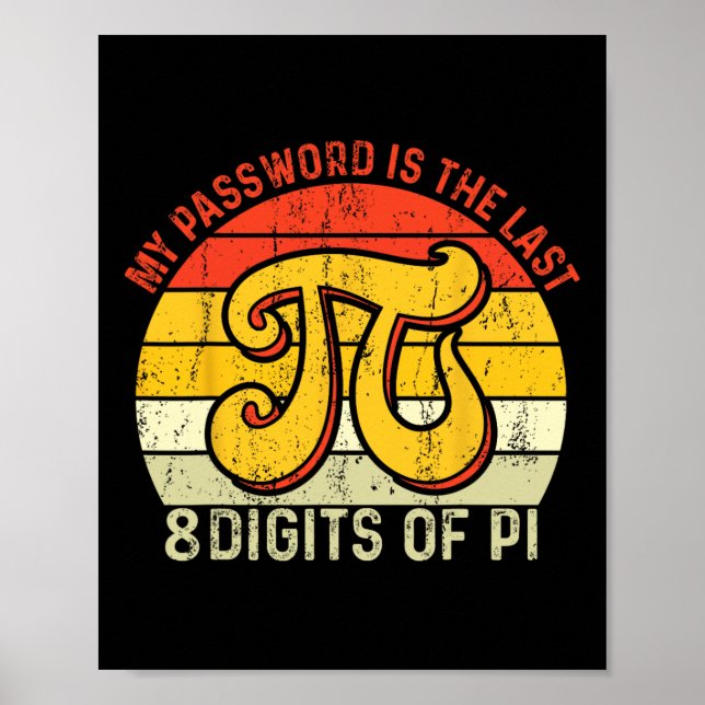 My Pword Is The Last 8 Digits Of Pi  Poster (Front)