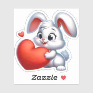 My rabbit valentine sticker