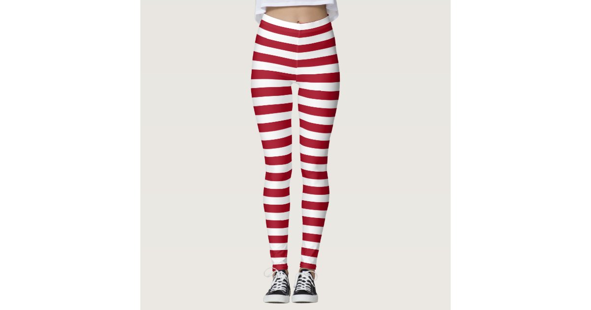 My Ragdoll ~ Red & White Stripes Leggings | Zazzle