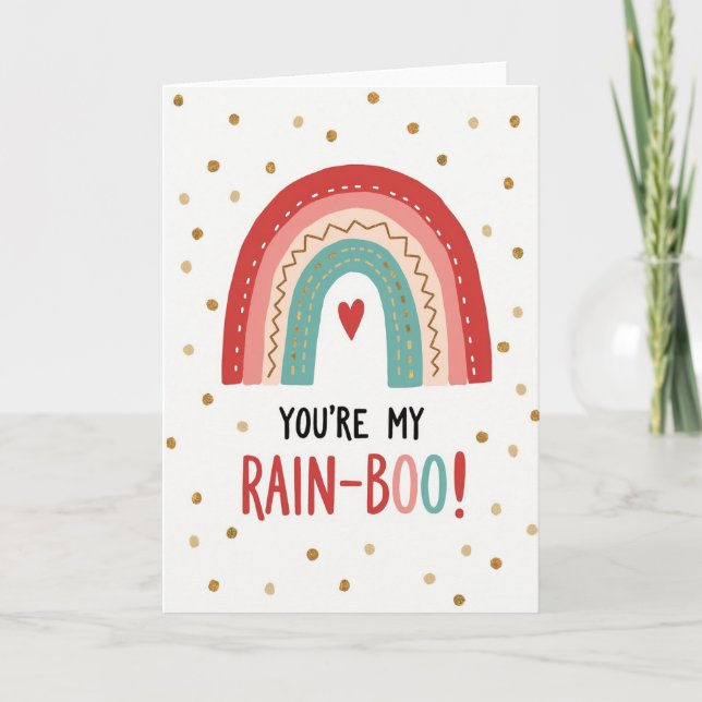 My Rain Boo Rainbow Love Card (Front)