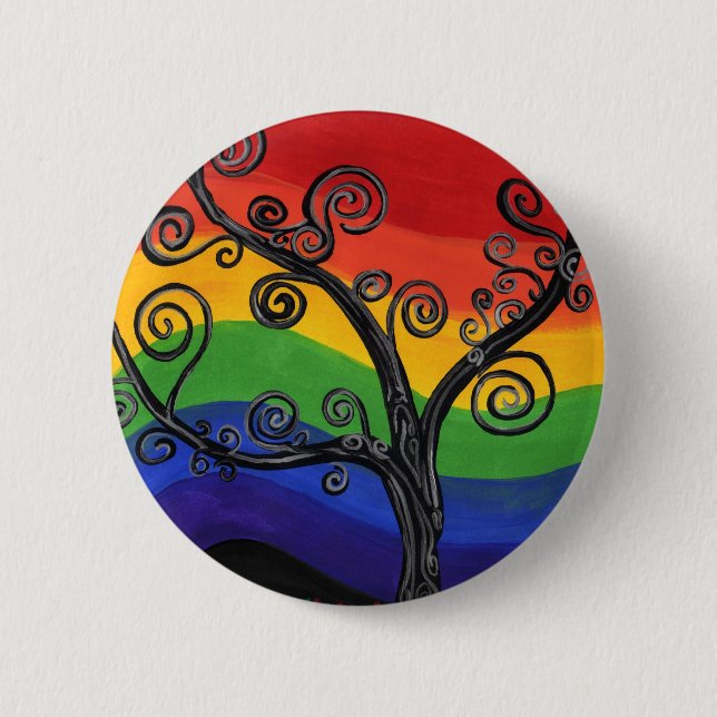 My Rainbow Tree Button (Front)