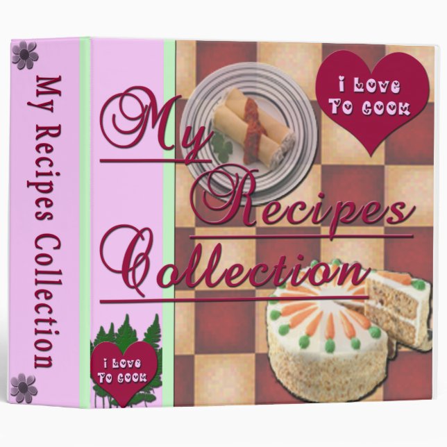 My Recipes Collection Designer Cookbook Binder (Front/Spine)