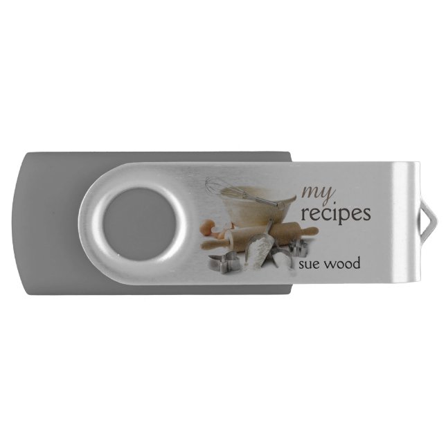 My Recipes Customized USB Flash Drive (Front)