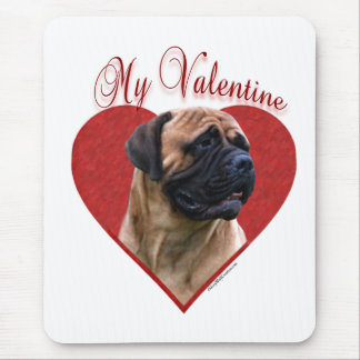 My Red Bullmastiff Valentine Mouse Pad