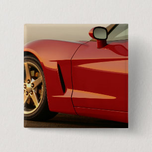 My Red Corvette Button