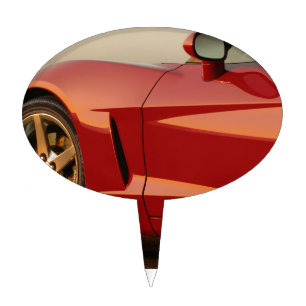 My Red Corvette Cake Topper
