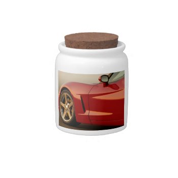 My Red Corvette Candy Jar by Incatneato at Zazzle