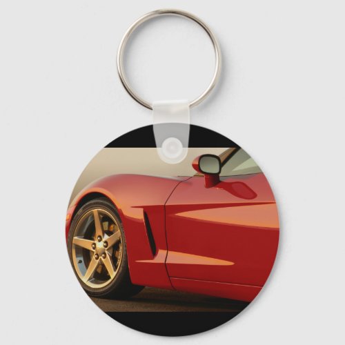 My Red Corvette Keychain