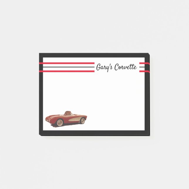 My Red Corvette Notes (Front)