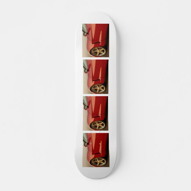 My Red Corvette Skateboard Deck (Front)