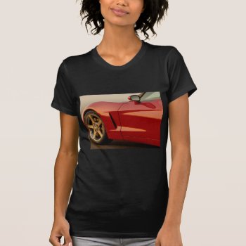 My Red Corvette T-shirt by Incatneato at Zazzle