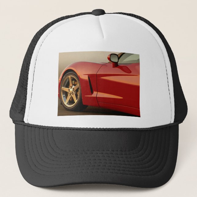 My Red Corvette Trucker Hat (Front)