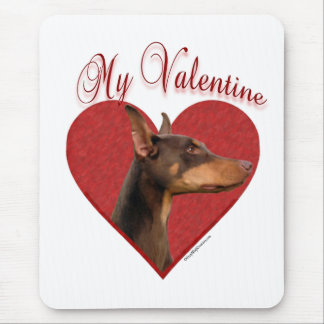 My Red Doberman Valentine Mouse Pad