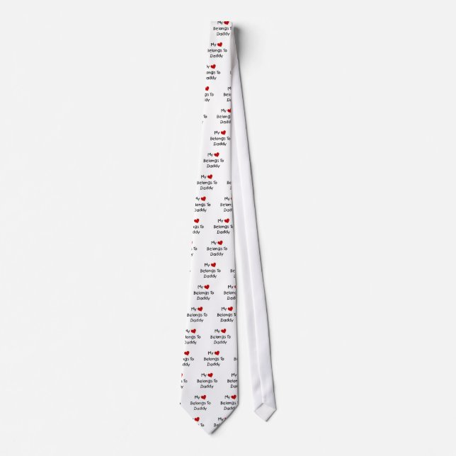 My Red Heart Belongs to Daddy Neck Tie (Front)