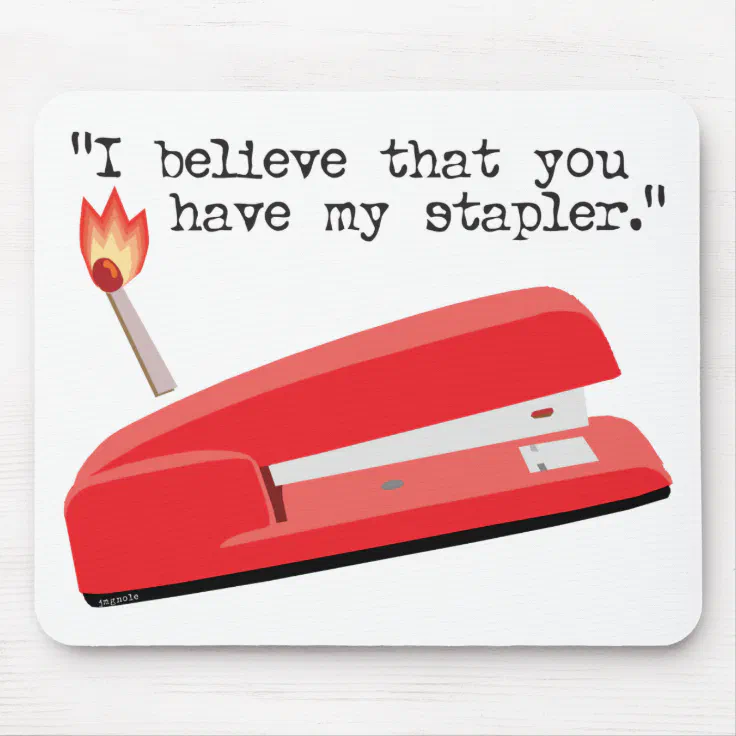 My Red Stapler Mouse Pad Zazzle