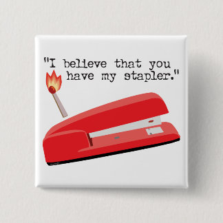 My Red Stapler Pinback Button