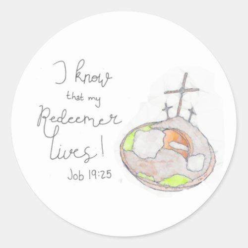 My Redeemer Lives Easter Sticker