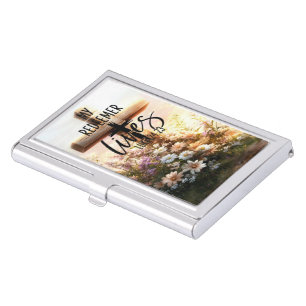 My Redeemer Lives – Luke 24:23 Business Card Case