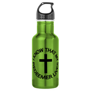 My Redeemer Lives Water Bottle