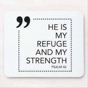 My Refuge and Strength Scripture Promises Scriptur Mouse Pad