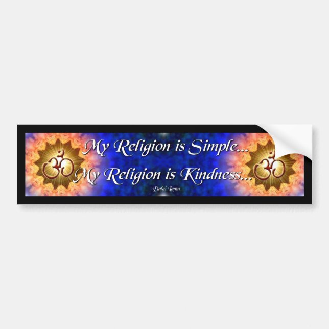 My Religiom is Simple Bumper Sticker (Front)