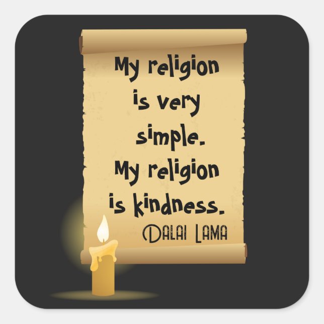 My religion is very simple square sticker (Front)