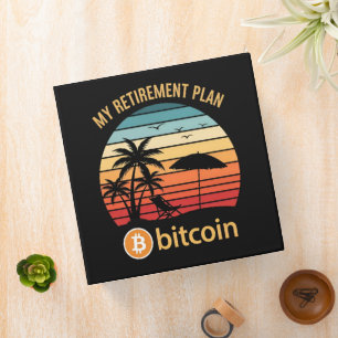 My Retirement Plan Bitcoin Beach Sunset 3 Ring Binder