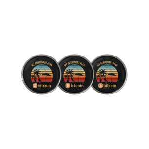 My Retirement Plan Bitcoin Beach Sunset Golf Ball Marker