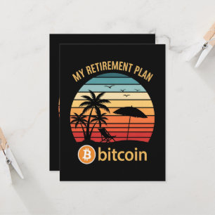 My Retirement Plan Bitcoin Beach Sunset Invitation