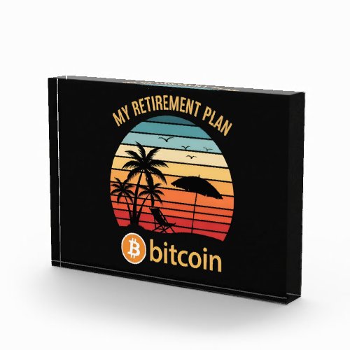 My Retirement Plan Bitcoin Beach Sunset Photo Block