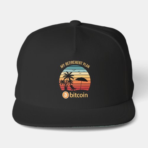 My Retirement Plan Bitcoin Beach Sunset Snap Back Hat