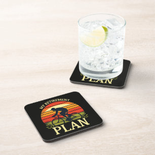 My Retirement Plan Cycling Enthusiast Beverage Coaster