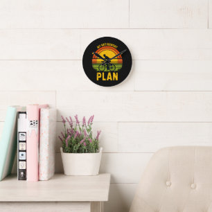 My Retirement Plan Cycling Enthusiast Round Clock