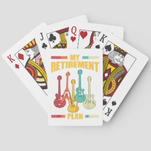 My Retirement Plan Electric Guitar Musical String  Poker Cards
