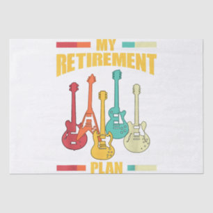 My Retirement Plan Electric Guitar Musical String Tissue Paper