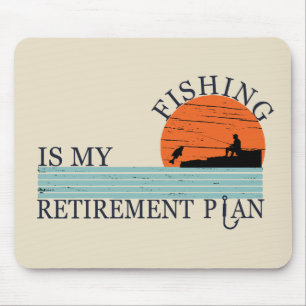 my retirement plan fishing vintage mouse pad